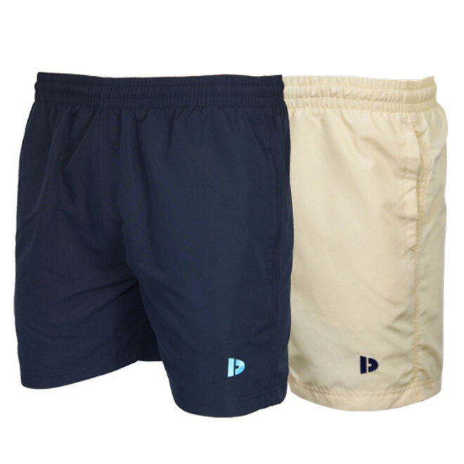 Donnay Heren - 2-Pack - Kort Sport/zwemshort Toon - Navy & Pastel Yellow