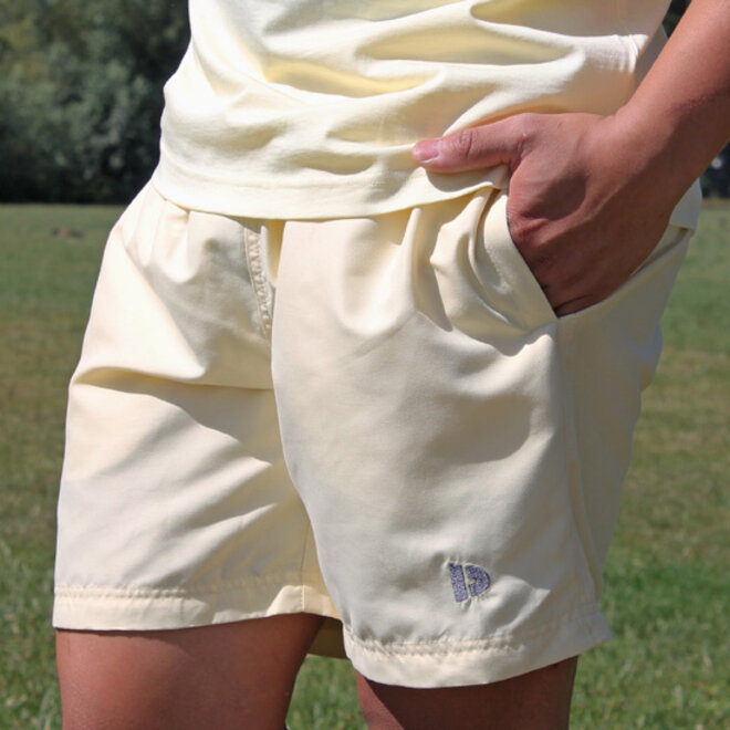 Donnay Heren - 2-Pack - Kort Sport/zwemshort Toon - Sea Blue & Pastel Yellow