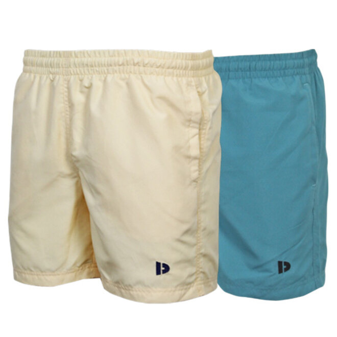 Donnay Heren - 2-Pack - Kort Sport/zwemshort Toon - Pastel Yellow & Teal Blue