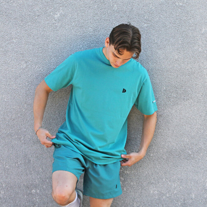 Donnay Heren - 2-Pack - Kort Sport/zwemshort Toon - Pastel Yellow & Teal Blue