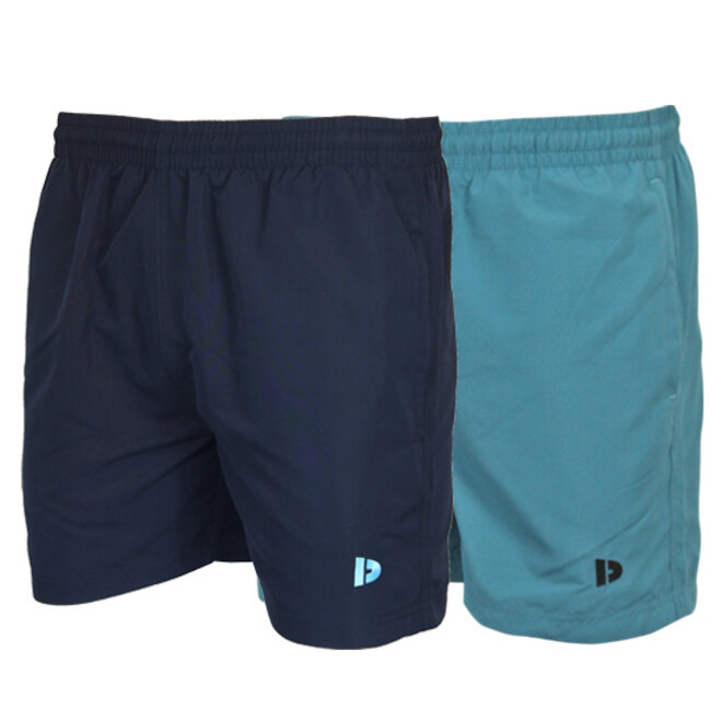Donnay Heren - 2-Pack - Kort Sport/zwemshort Toon - Navy & Teal Blue