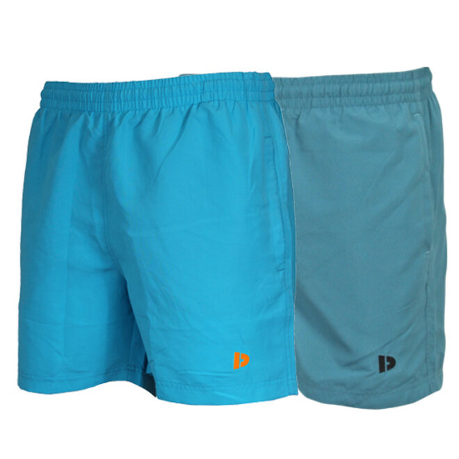 Donnay Heren - 2-Pack - Kort Sport/zwemshort Toon - Sea Blue & Teal Blue