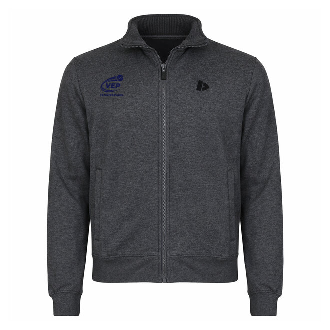 Donnay Heren - VEP Vest met Kraag (450020) - Donkergrijs gemÃªleerd