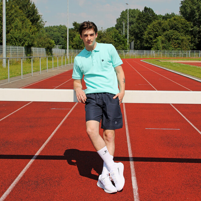 Donnay Heren - 2-Pack - Korte sportbroek Ian - Navy & Light Denim Blue