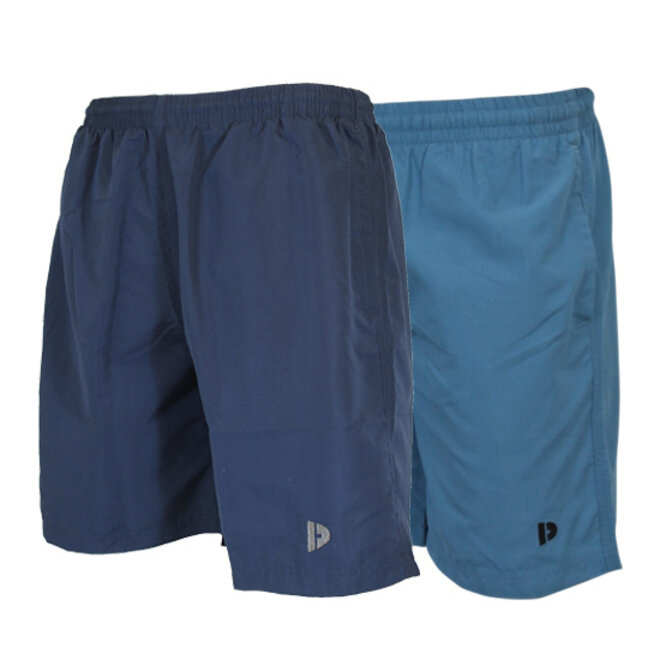 Donnay Heren - 2-Pack - Korte sportbroek Ian - Navy & Light Denim Blue