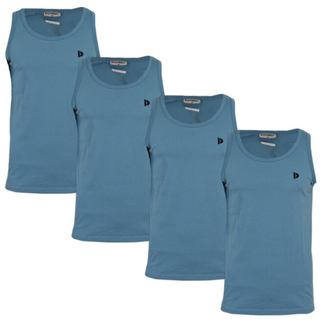 Donnay Heren - 4-Pack - Singlet James - Light Denim Blue
