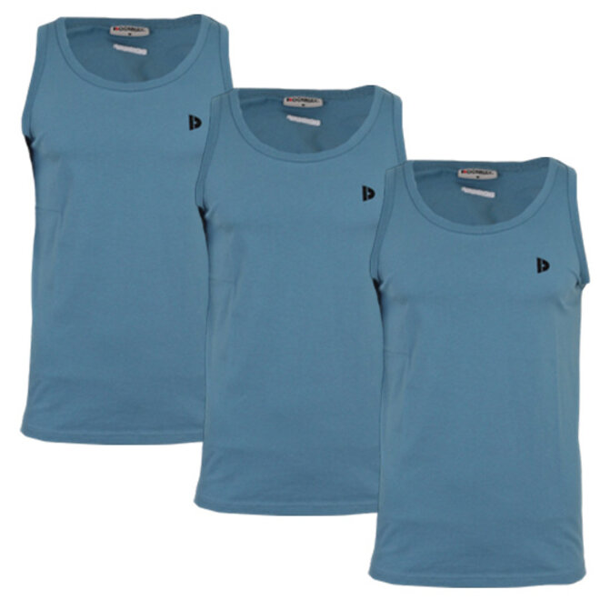 Donnay Heren - 3-Pack - Singlet James - Light Denim Blue