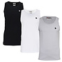 Donnay Heren - 3-Pack - Singlet James - Zwart/Wit/Light Grey