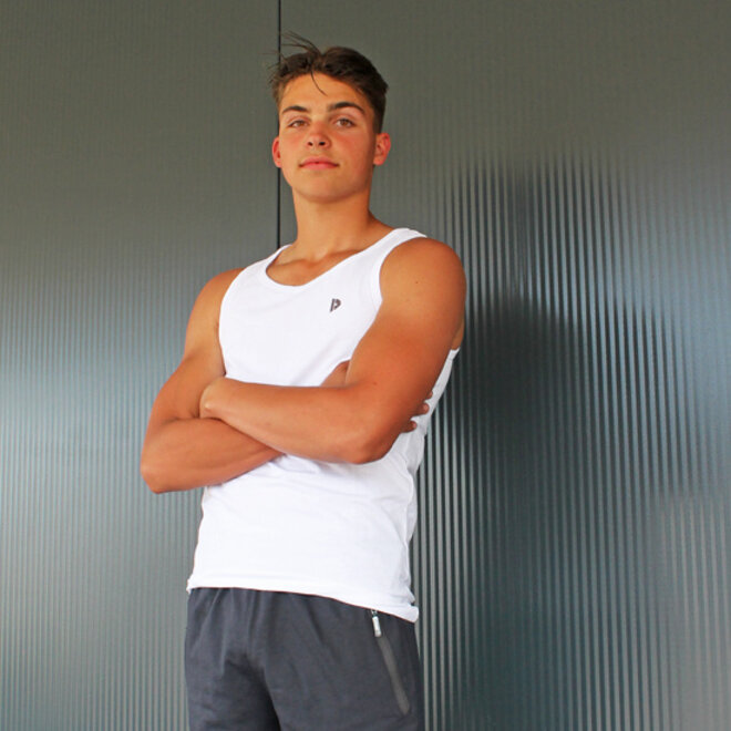 Donnay Heren - 3-Pack - Singlet James - Zwart/Wit/Light Denim Blue