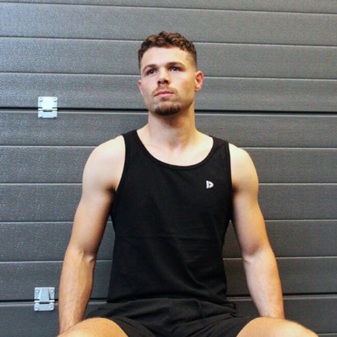 Donnay Heren - 3-Pack - Singlet James - Zwart/Navy/Light Denim Blue