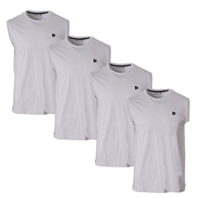 Donnay Heren - 4-Pack - Mouwloos T-shirt Stan - Light Grey