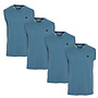 Donnay Heren - 4-Pack - Mouwloos T-shirt Stan - Light Denim Blue