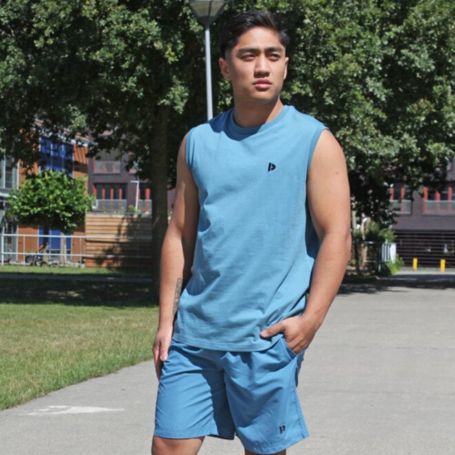 Donnay Heren - 3-Pack - Mouwloos T-shirt Stan - Light Denim Blue