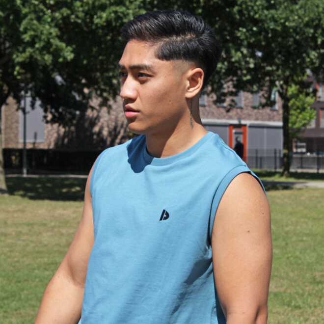 Donnay Heren - 3-Pack - Mouwloos T-shirt Stan - Zwart/Navy/Light Denim Blue