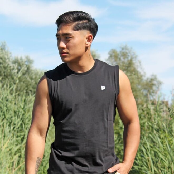 Donnay Heren - 3-Pack - Mouwloos T-shirt Stan - Navy/Wit/Light Denim Blue