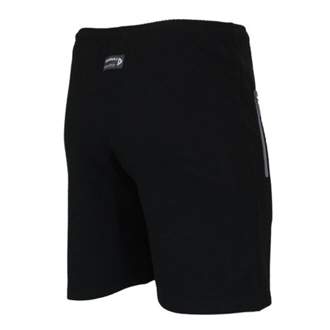 Donnay Heren - 2-Pack - Korte joggingbroek Nick - Zwart & Taupe Grey