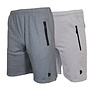 Donnay Heren - 2-Pack - Korte joggingbroek Nick - Zilvergrijs & Light Grey