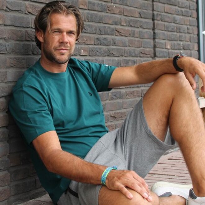 Donnay Heren - 2-Pack - Korte joggingbroek Nick - Zilvergrijs & Granite Green