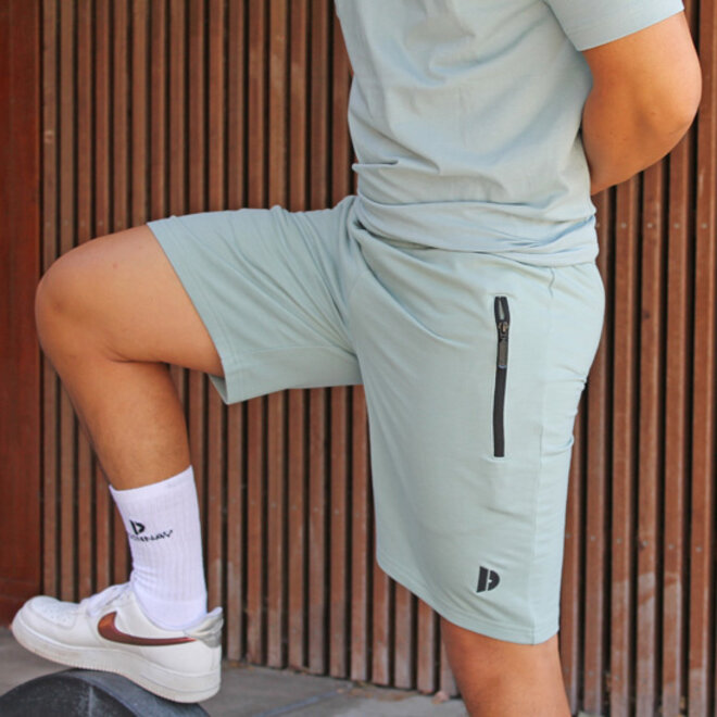 Donnay Heren - 2-Pack - Korte joggingbroek Nick - Jungle Green & Granite Green