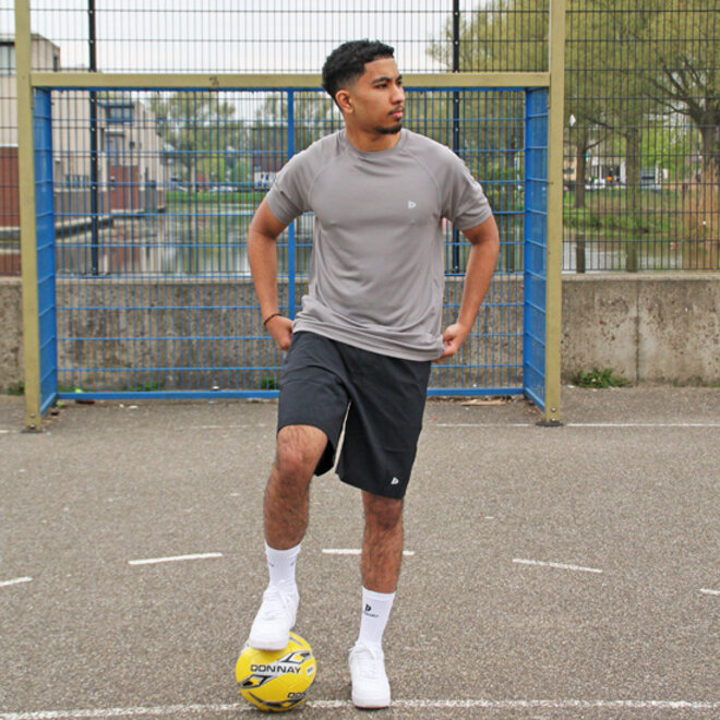 Donnay Heren - 2-Pack - Sport T-shirt André - Steel Grey