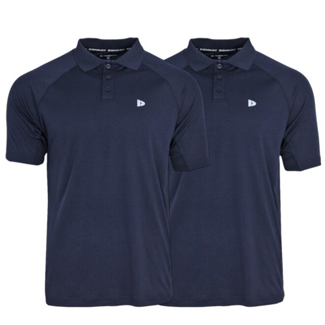 Donnay Heren - 2-Pack - Sport Polo Bjorn - Navy