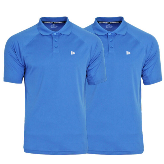 Donnay Heren - 2-Pack - Sport Polo Bjorn - True Blue