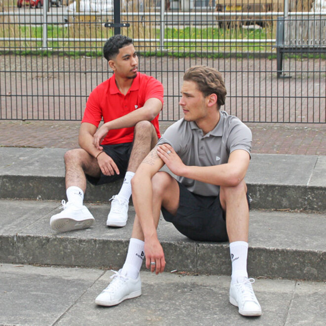 Donnay Heren - 2-Pack - Sport Polo Bjorn - Steel Grey