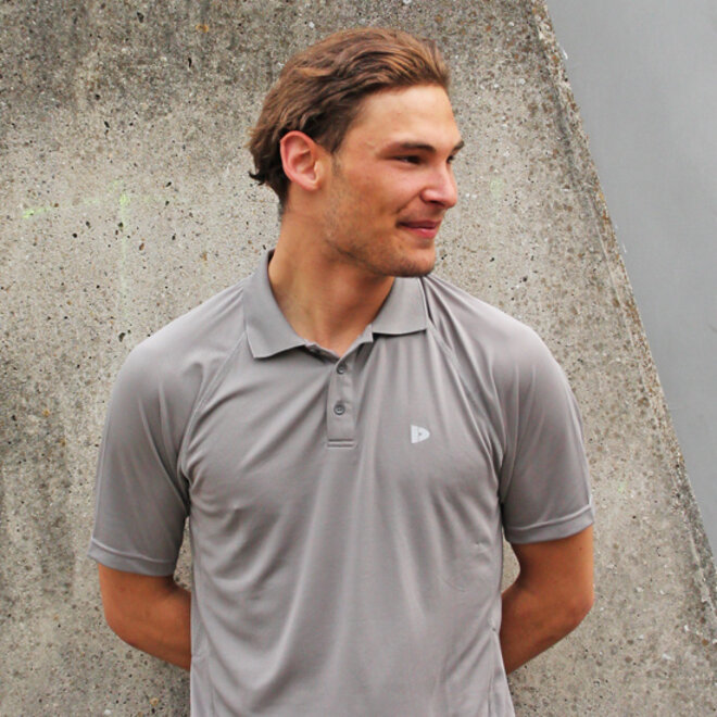 Donnay Heren - 2-Pack - Sport Polo Bjorn - Steel Grey