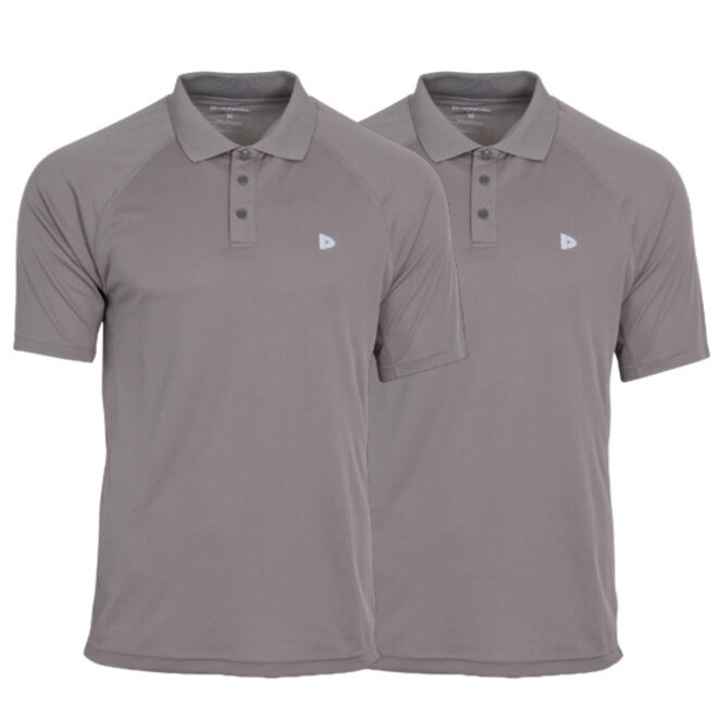 Donnay Heren - 2-Pack - Sport Polo Bjorn - Steel Grey