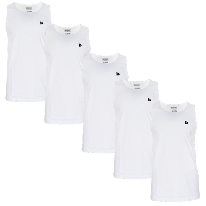 Donnay Heren - 5-Pack - Singlet James - Wit