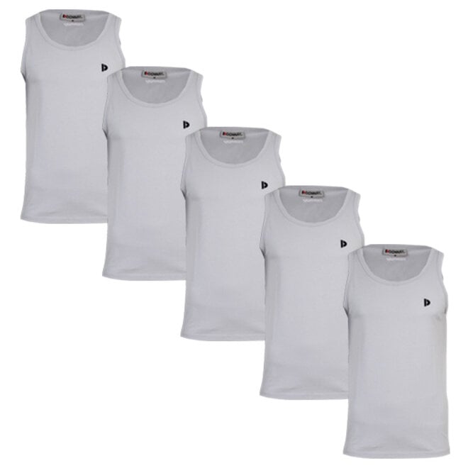 Donnay Heren - 5-Pack - Singlet James - Light Grey