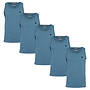 Donnay Heren - 5-Pack - Singlet James - Light Denim Blue