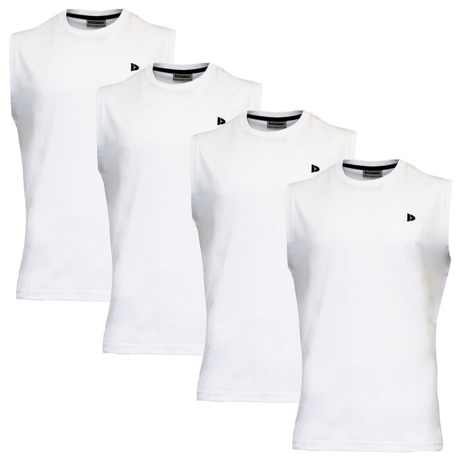 Donnay Heren - 5-Pack - Mouwloos T-shirt Stan - Wit
