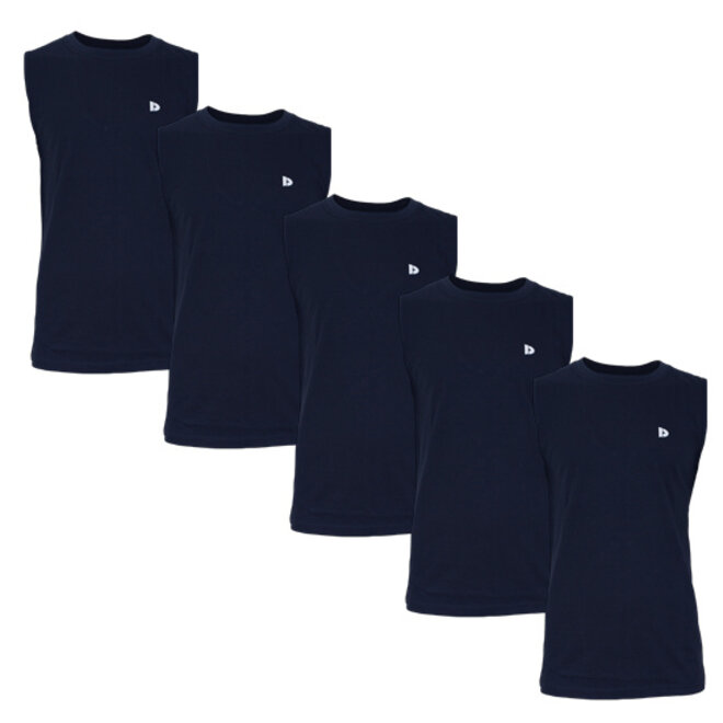 Donnay Heren - 5-Pack - Mouwloos T-shirt Stan - Navy