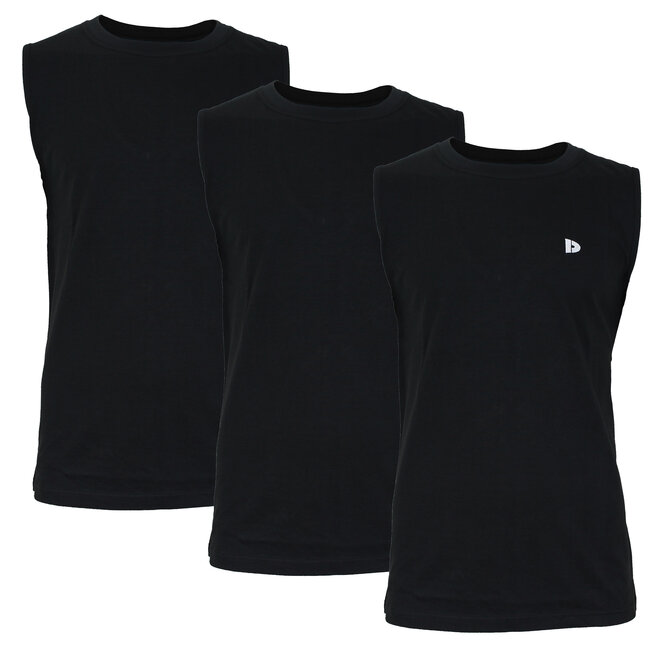 Donnay Heren - 5-Pack - Mouwloos T-shirt Stan - Zwart