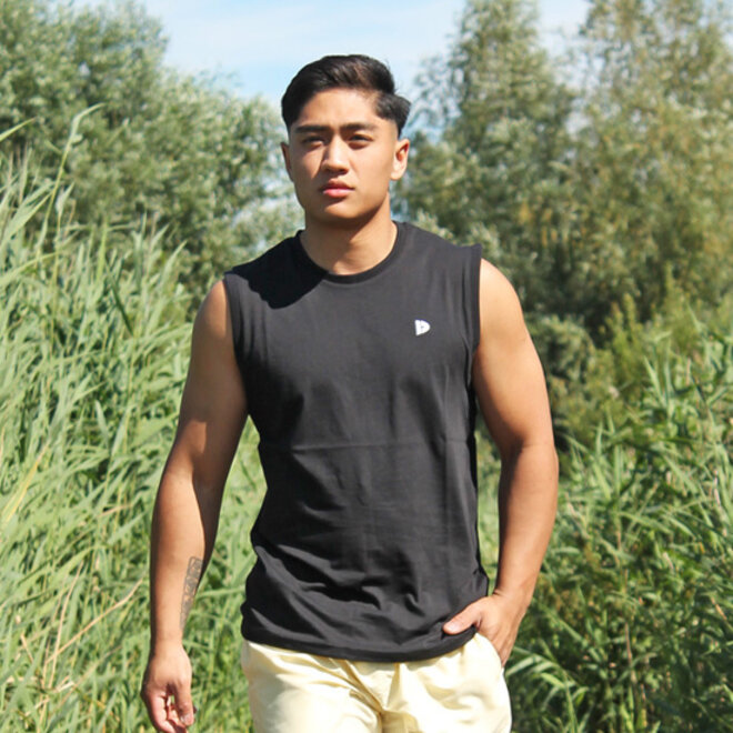 Donnay Heren - 5-Pack - Mouwloos T-shirt Stan - Zwart