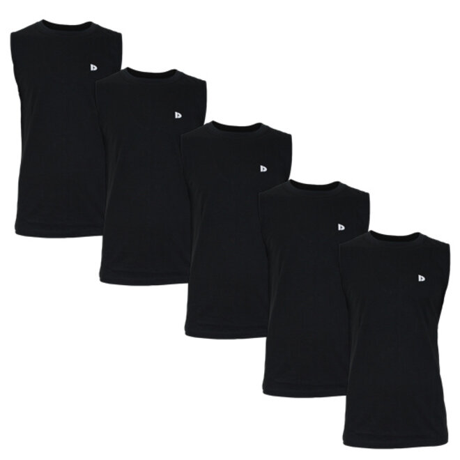 Donnay Heren - 5-Pack - Mouwloos T-shirt Stan - Zwart