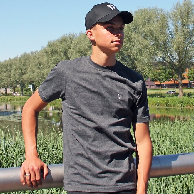 Donnay Heren - T-Shirt Vince - Donkergrijs gemêleerd