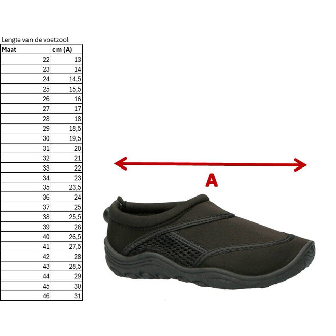 Campri Unisex - Waterschoenen - Zwart