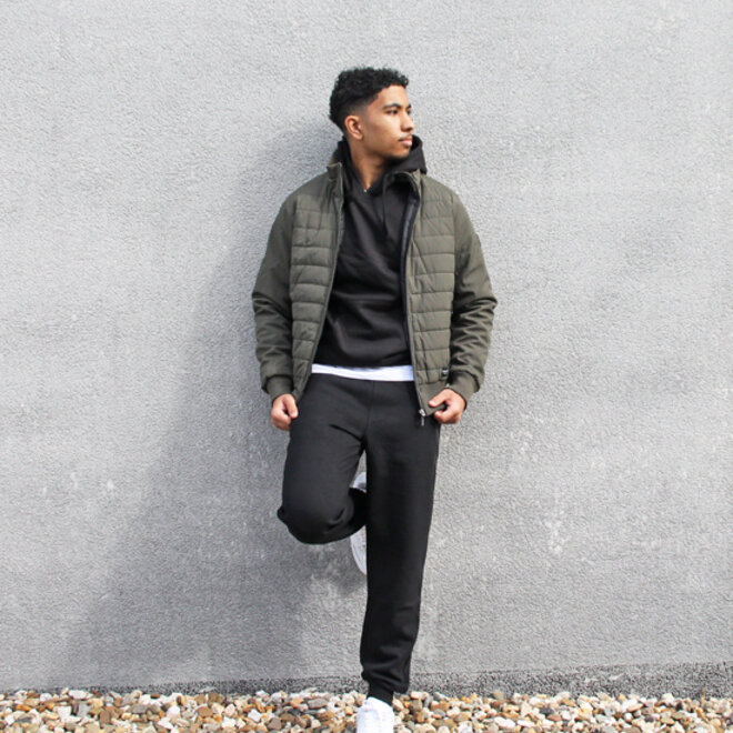 Donnay Heren - Sweater met capuchon Sem - Zwart