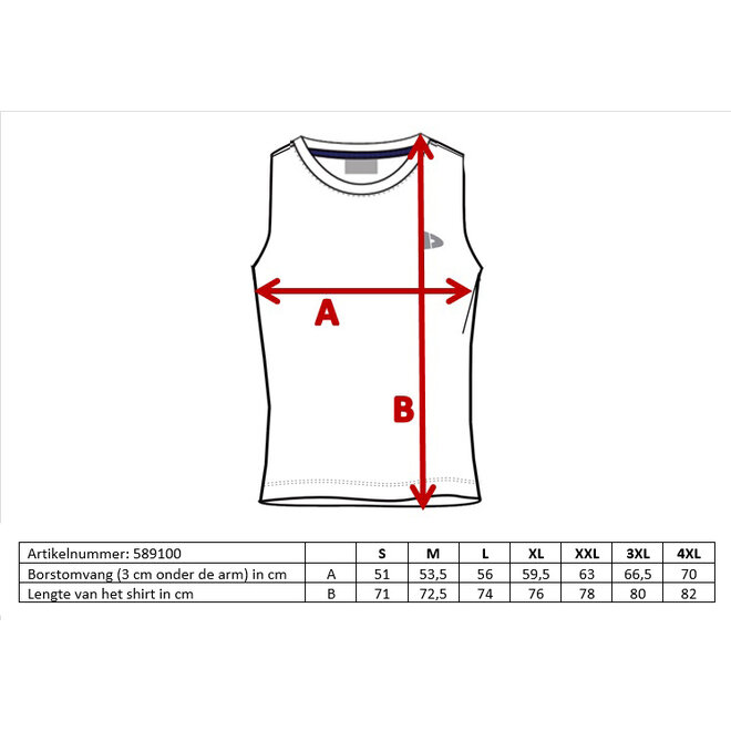 Donnay Heren - Mouwloos T-shirt Stan - Blue Grey