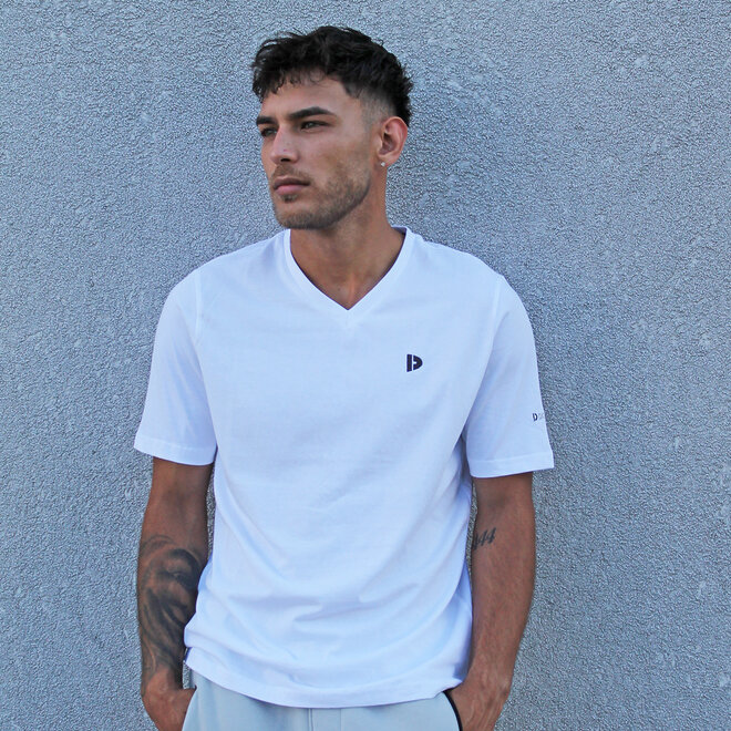 Donnay Heren - V-neck T-Shirt Berno - Wit