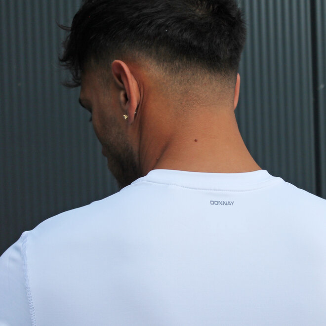 Donnay Heren - Baselayer Shirt Korte Mouw  - Wit