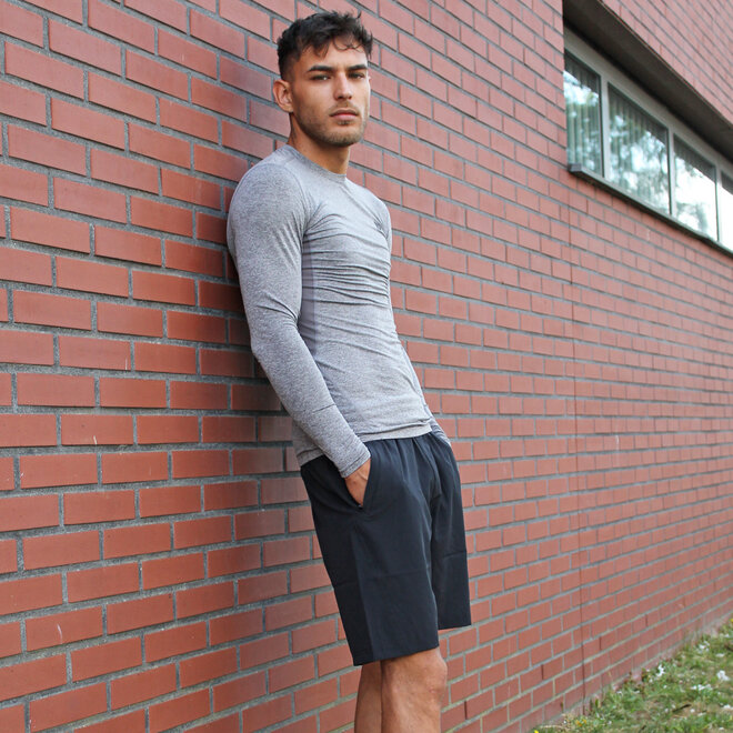 Donnay Heren - Baselayer Shirt Lange Mouw  - Donkergrijs