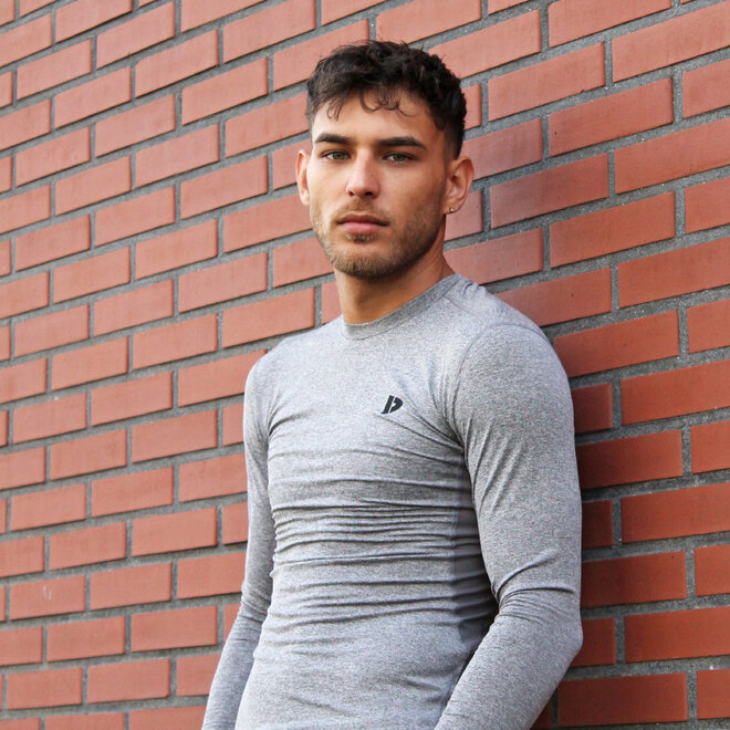 Donnay Heren - 3-Pack - Baselayer Shirt Lange Mouw - Wit/Zwart/Donkergrijs