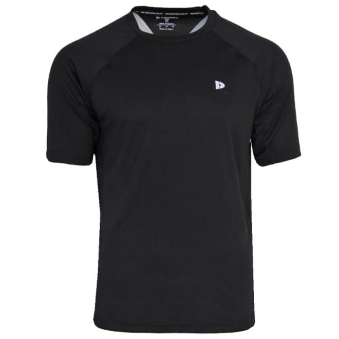 Donnay Heren - 2-Pack - Sport T-shirt André - Zwart & Granite Green