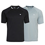 Donnay Heren - 2-Pack - Sport T-shirt André - Zwart & Granite Green