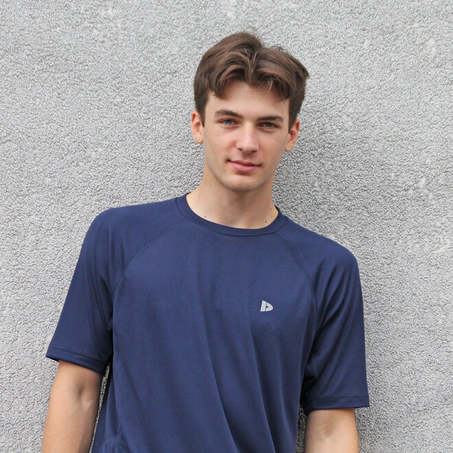 Donnay Heren - 2-Pack - Sport T-shirt André - Navy & Granite Green