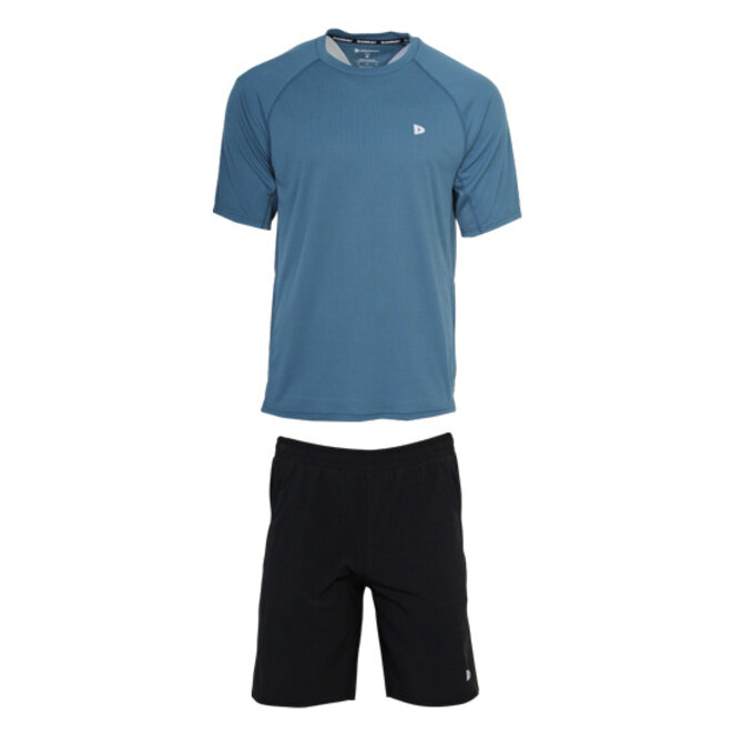 Donnay Heren - Sportset Jim - Zwart & Denim Blue