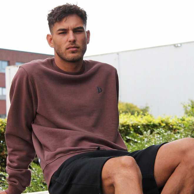 Donnay Heren - Fleece Crew Sweater Dean - Brown